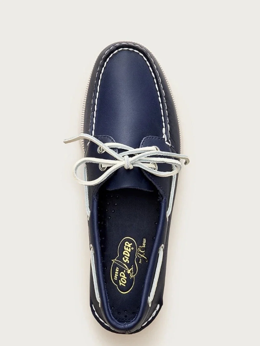 Sperry x J. Crew Authentic Original Leather Boat Shoes - navy, white